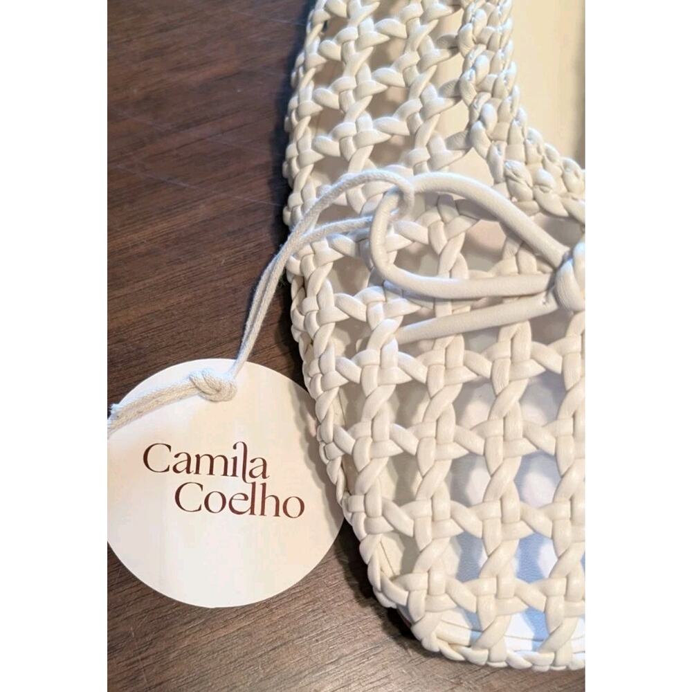 NEW Camila Coelho Woven Square Toe Ballet Flats. Size 8.5 NWT - Picture 2 of 4